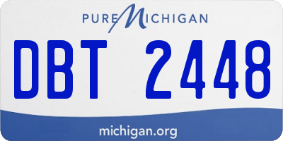 MI license plate DBT2448