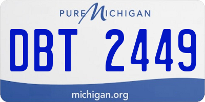 MI license plate DBT2449