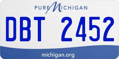 MI license plate DBT2452