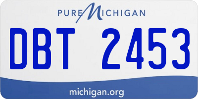 MI license plate DBT2453