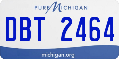 MI license plate DBT2464