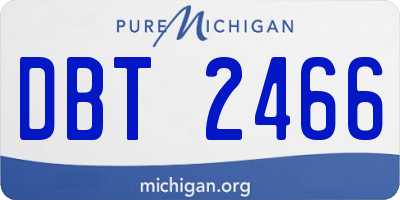 MI license plate DBT2466