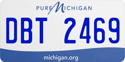MI license plate DBT2469