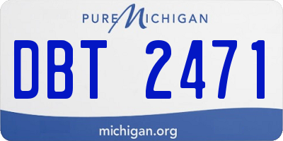 MI license plate DBT2471