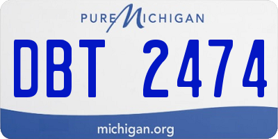 MI license plate DBT2474