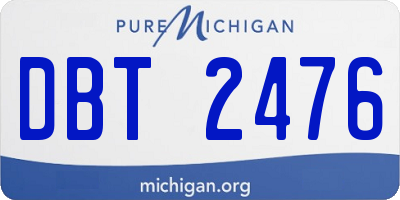 MI license plate DBT2476