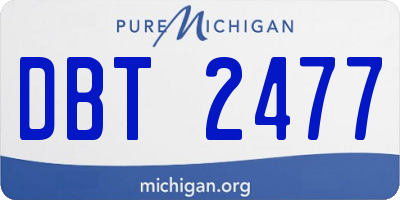 MI license plate DBT2477