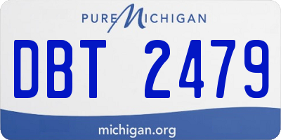 MI license plate DBT2479
