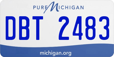 MI license plate DBT2483