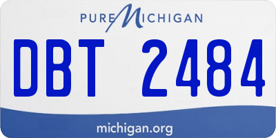 MI license plate DBT2484