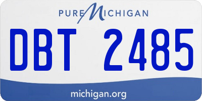 MI license plate DBT2485