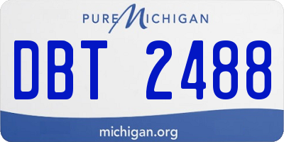 MI license plate DBT2488