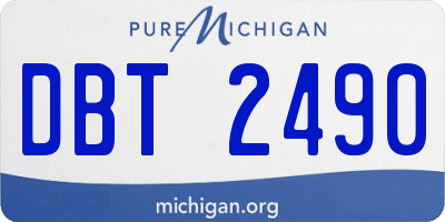 MI license plate DBT2490