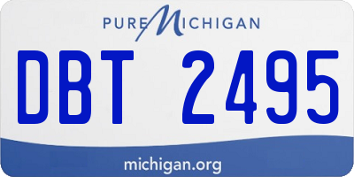 MI license plate DBT2495