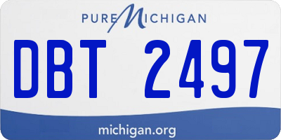 MI license plate DBT2497
