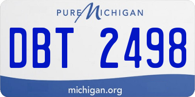 MI license plate DBT2498
