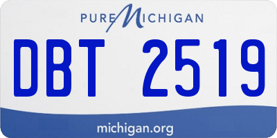 MI license plate DBT2519