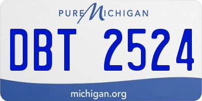 MI license plate DBT2524