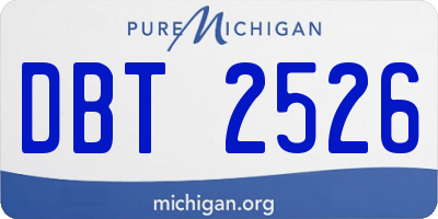 MI license plate DBT2526