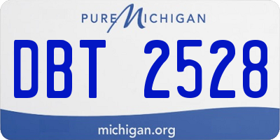 MI license plate DBT2528