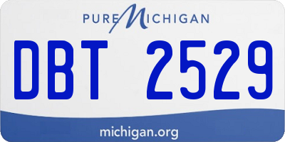 MI license plate DBT2529