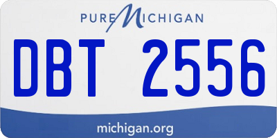 MI license plate DBT2556