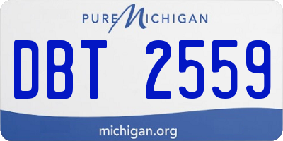MI license plate DBT2559