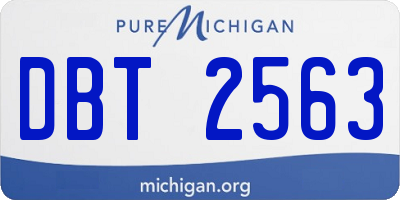 MI license plate DBT2563