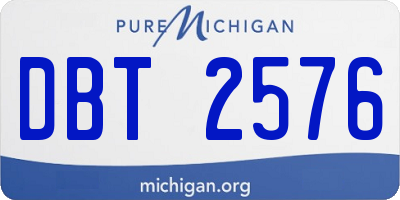 MI license plate DBT2576