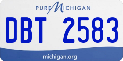 MI license plate DBT2583