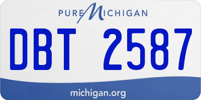 MI license plate DBT2587