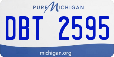 MI license plate DBT2595