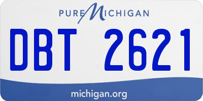 MI license plate DBT2621