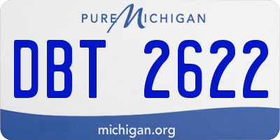 MI license plate DBT2622