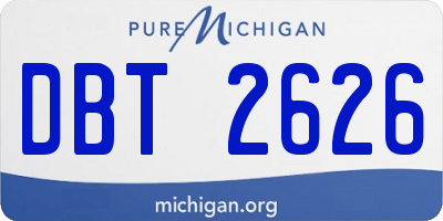 MI license plate DBT2626