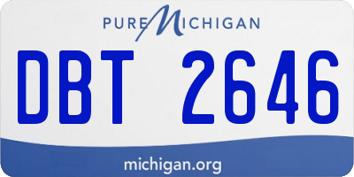 MI license plate DBT2646