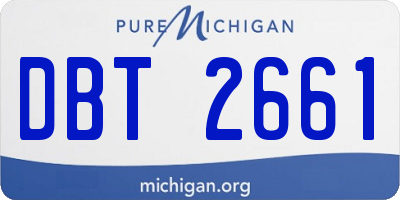 MI license plate DBT2661