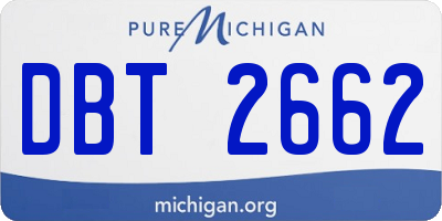 MI license plate DBT2662