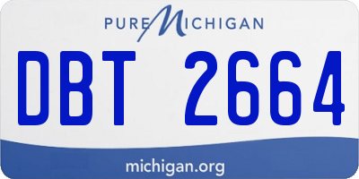 MI license plate DBT2664