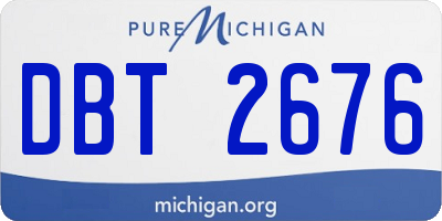MI license plate DBT2676