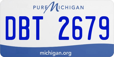 MI license plate DBT2679