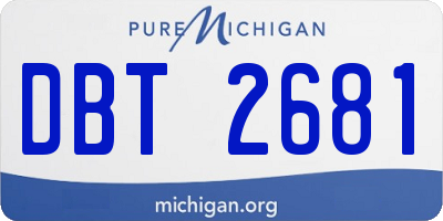 MI license plate DBT2681