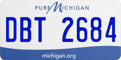 MI license plate DBT2684