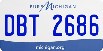 MI license plate DBT2686