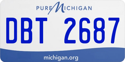 MI license plate DBT2687