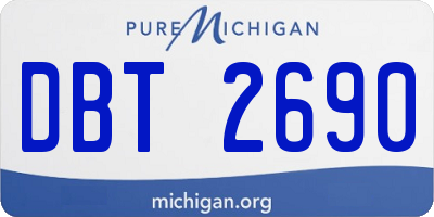 MI license plate DBT2690