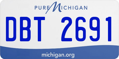MI license plate DBT2691