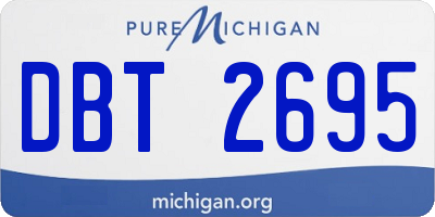 MI license plate DBT2695