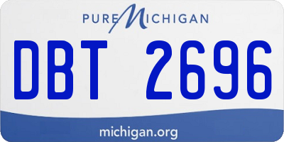 MI license plate DBT2696
