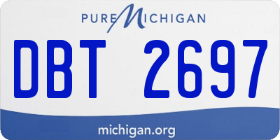 MI license plate DBT2697